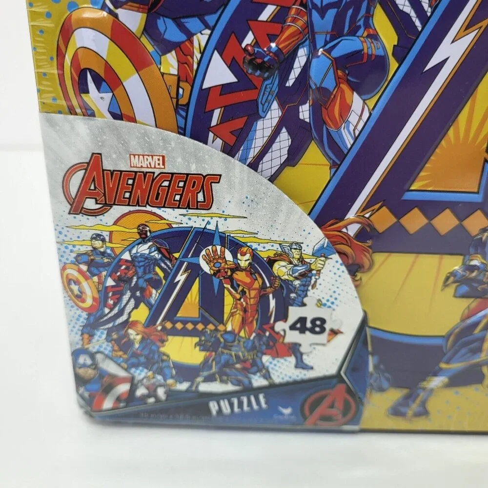 New Marvel Avengers Collector's‎ Tin Lunch Box Puzzle 48 Piece Kids Gift Toy